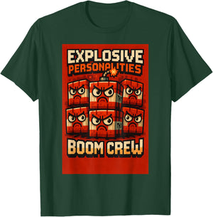 Funny Pixel Mine TNT Block Design for Retro Game Craft T-Shirt - T-Shirt | Forest