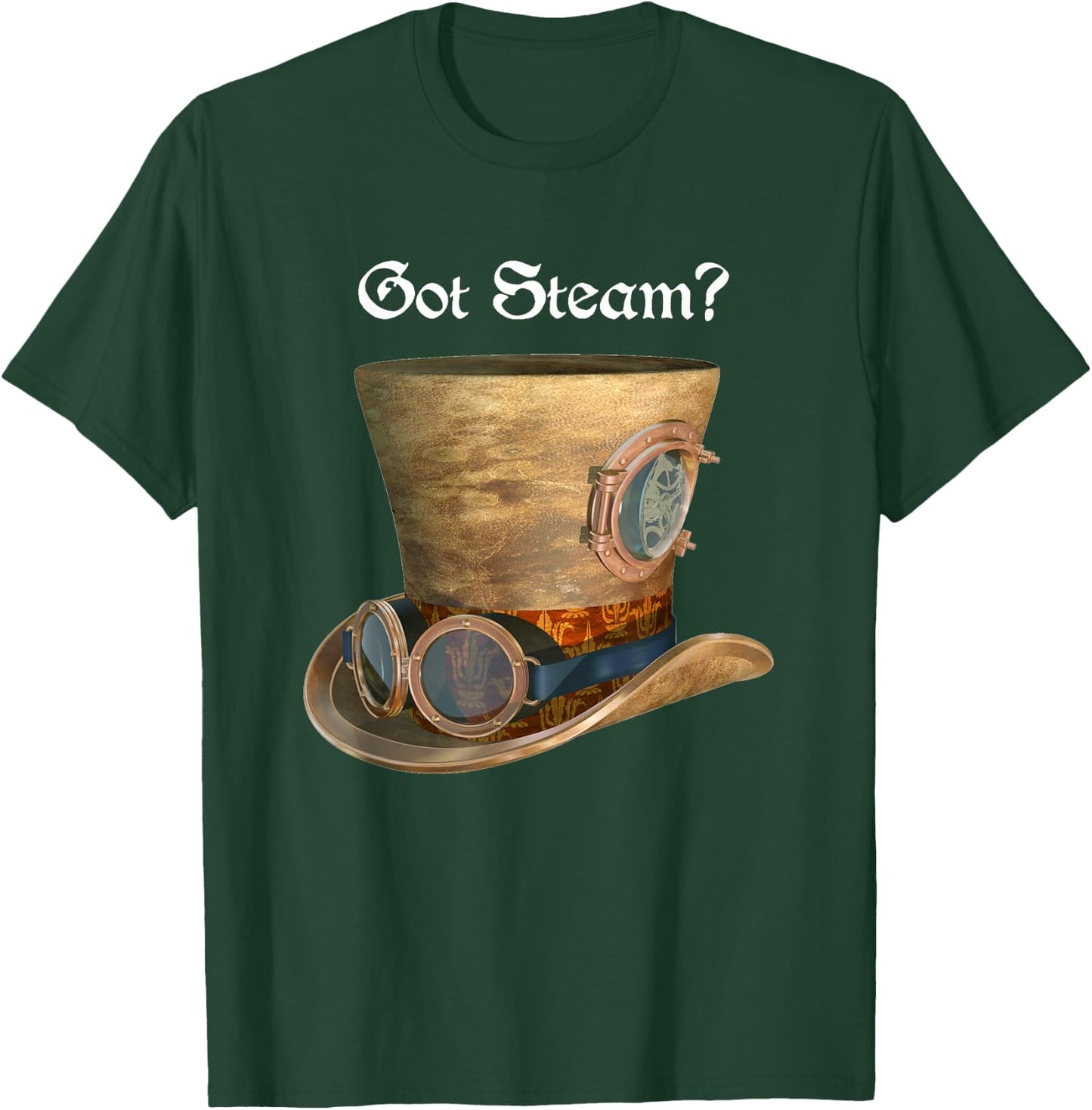 Steam Punk Top Hat Goggles Cosplay Sci Fi T Shirt Steampunk T-Shirt - T-Shirt | Forest
