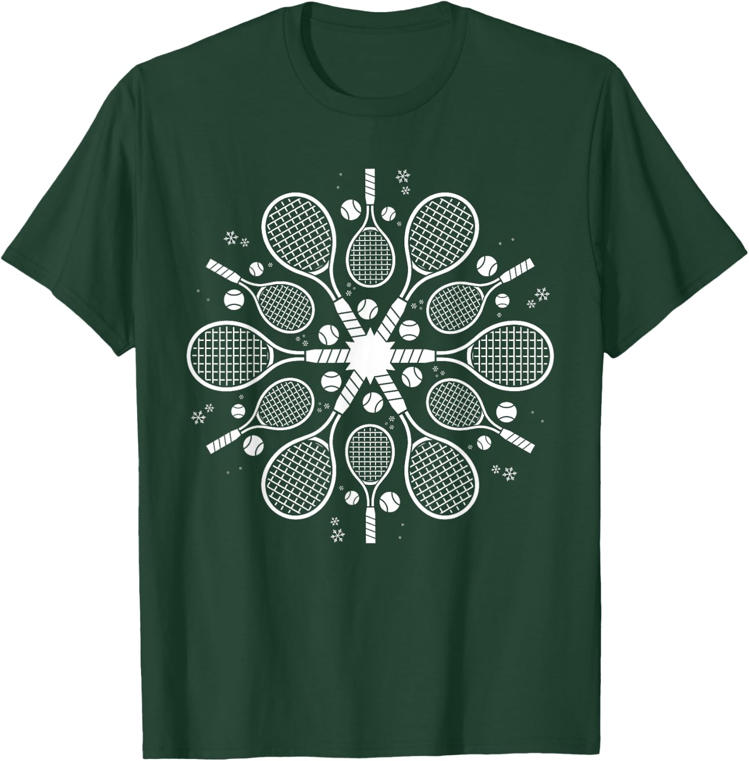 Snowflake Christmas Tennis T-Shirt - T-Shirt | Forest