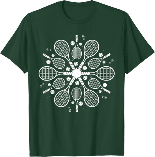 Snowflake Christmas Tennis T-Shirt - T-Shirt | Forest