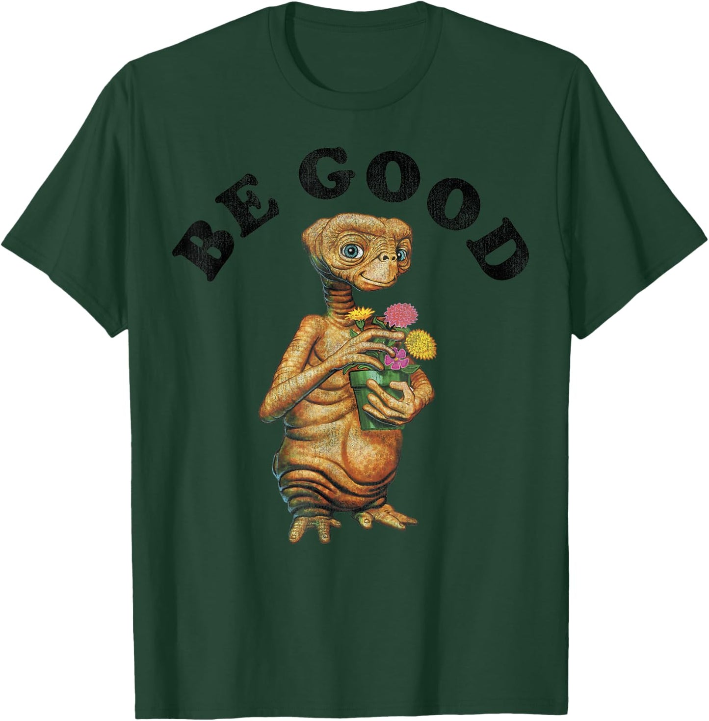 E.T. Be Good E.T. Holding Flower Pot Graphic T-Shirt - T-Shirt | Forest