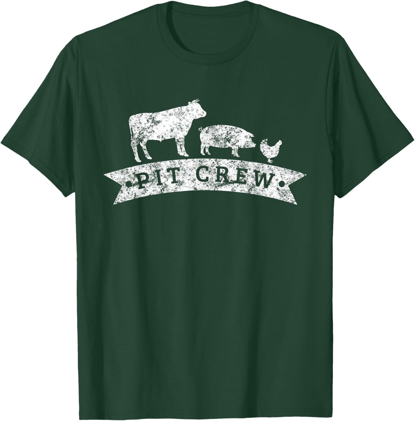 Vintage Pit Crew Funny BBQ Grilling T-Shirt - T-Shirt | Forest