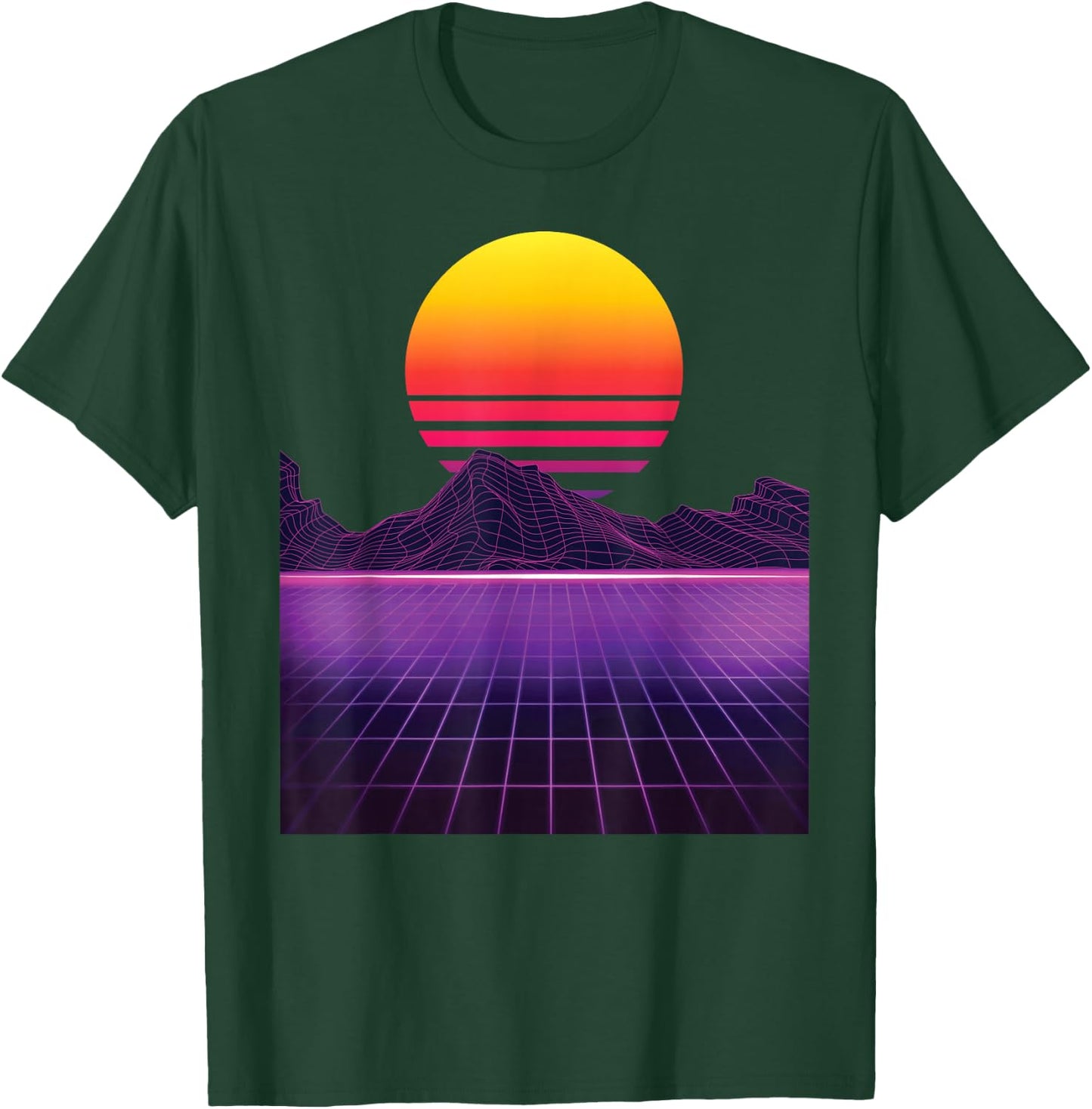 Outrun Synthwave Vaporwave Aesthetic 80's Retro T-Shirt - T-Shirt | Forest