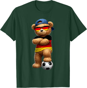 German Flag Teddy Player Sports Outfit for Germany T-Shirt - T-Shirt | Forest