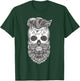 Day of the Dead Sugar Skull Hipster Beard T-Shirt - T-Shirt | Forest