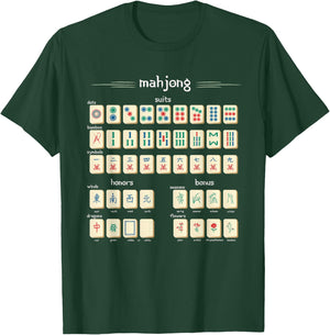 Traditional Chinese Mahjong Tiles T Shirt T-Shirt - T-Shirt | Forest
