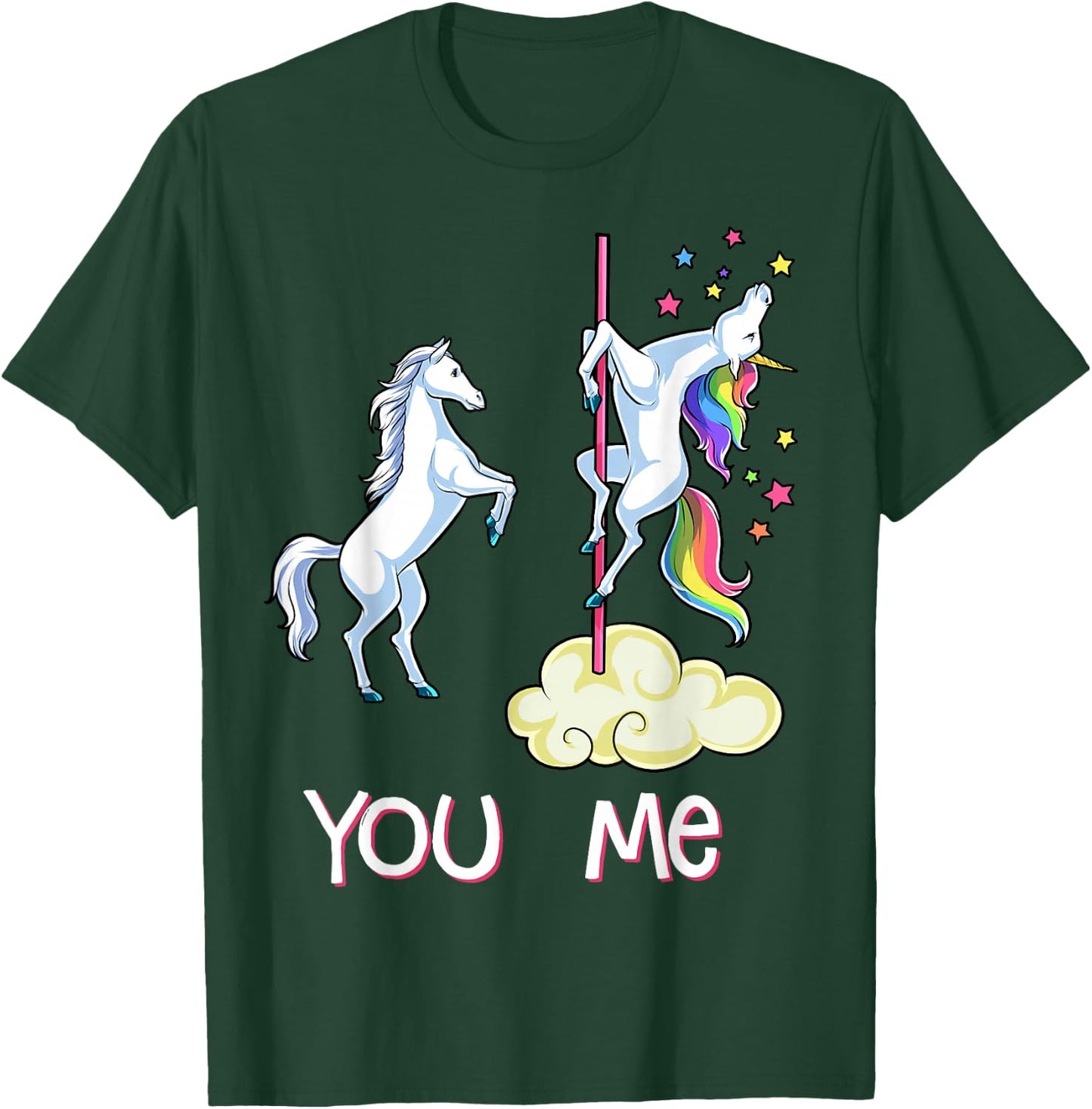 Unicorn You vs Me Shirt Funny Unicorns Rainbow Gifts T-Shirt - T-Shirt | Forest