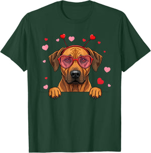 Rhodesian Ridgeback Dog Heart Headband Valentine T-Shirt - T-Shirt | Forest