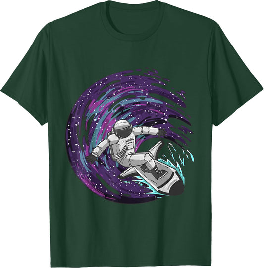 Astronaut Surfing Funny Spaceman Galaxy Space Lover Gift T-Shirt - T-Shirt | Forest