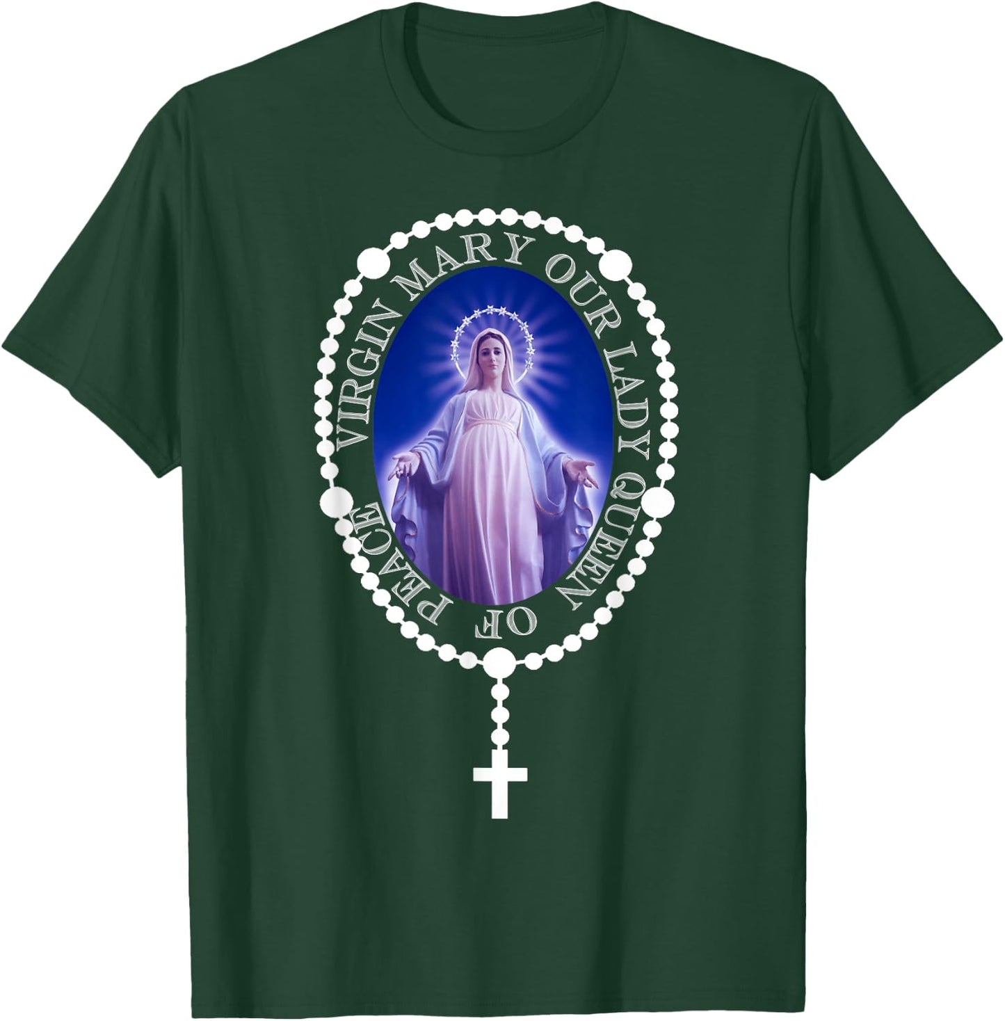 The Holy Rosary. Queen of Peace MEDJUGORJE. T-Shirt - T-Shirt | Forest