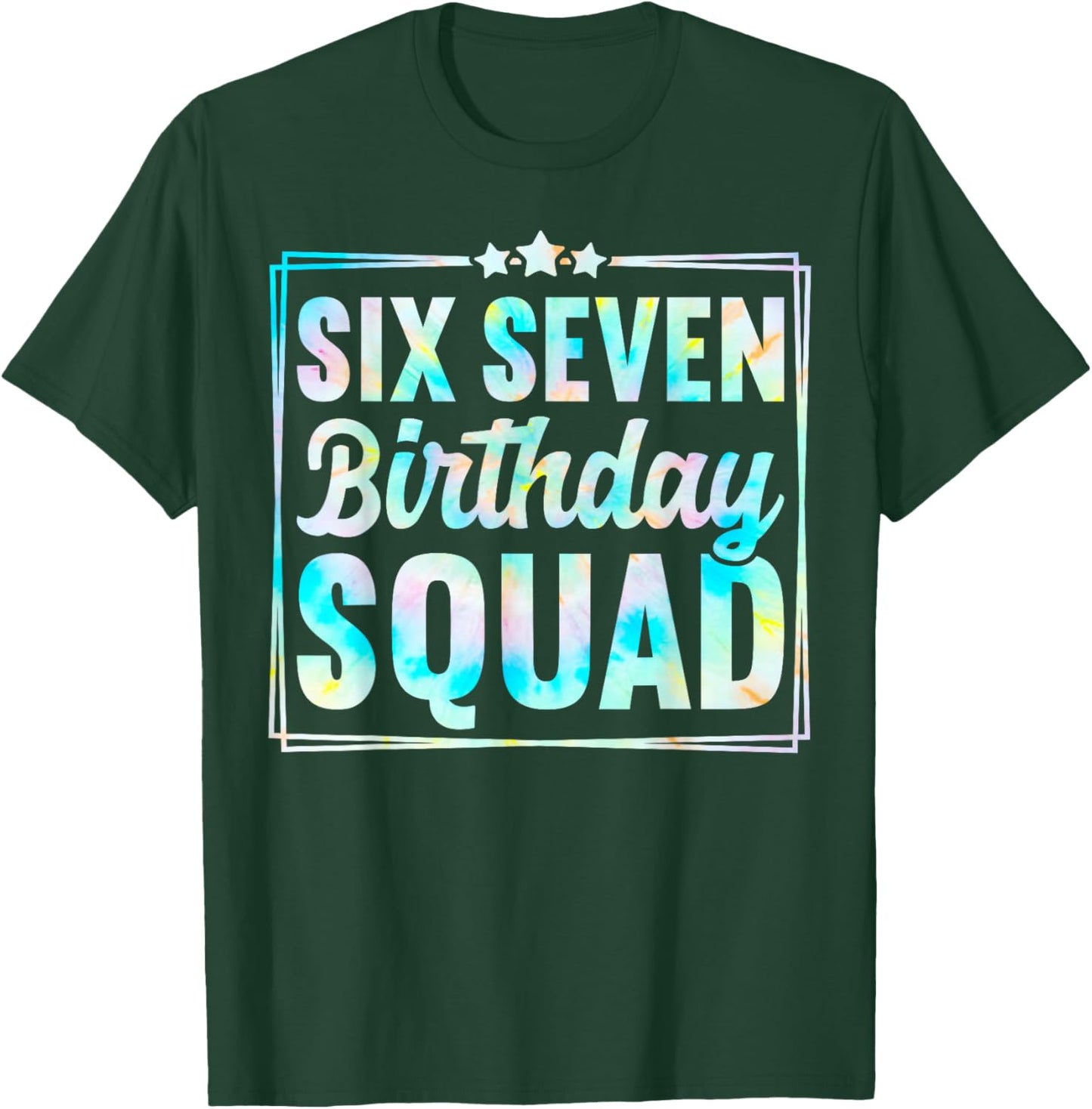 67 Birthday Squad Funny Six Seven Meme Kids Birthday Party T-Shirt - T-Shirt | Forest
