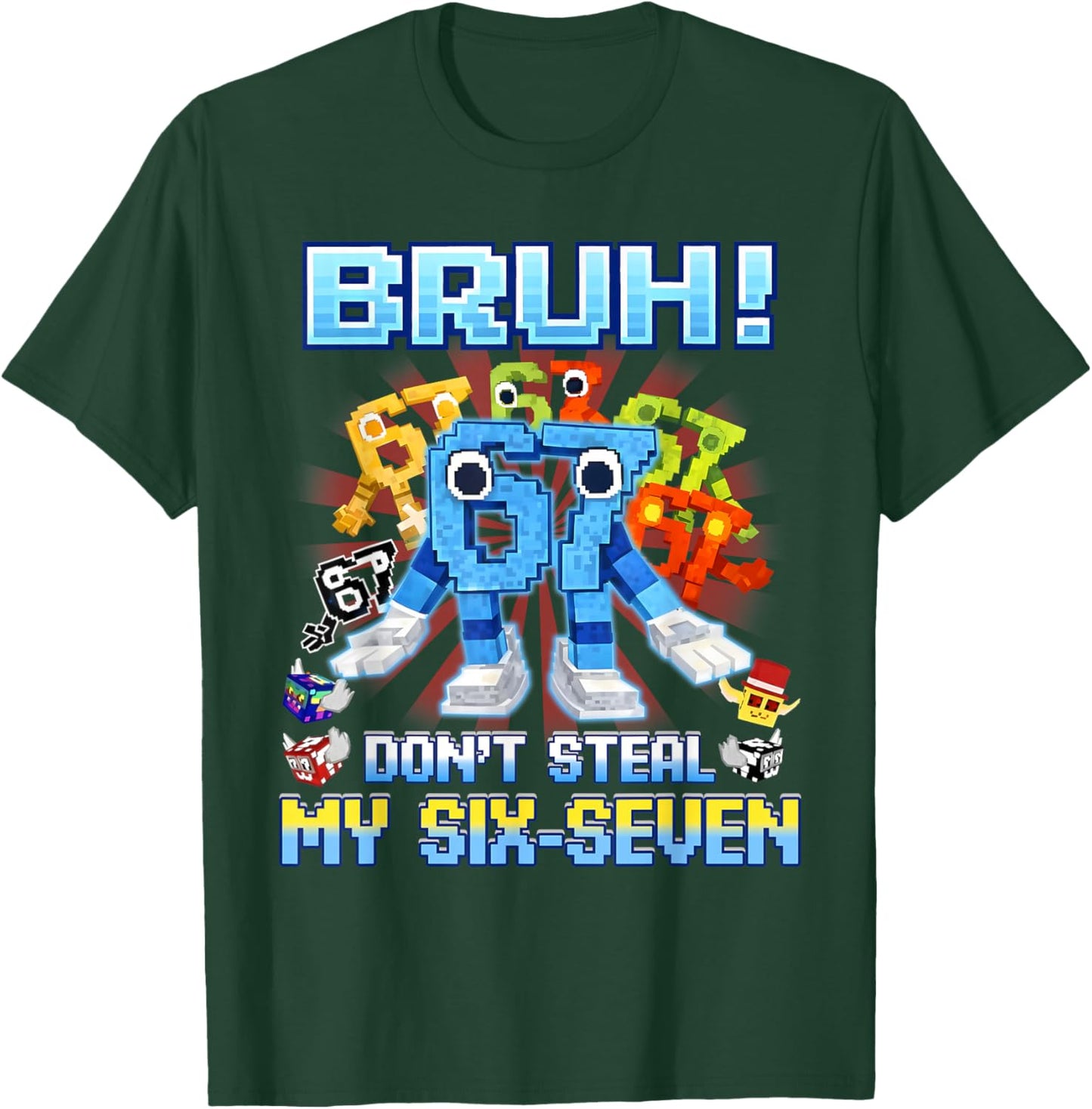 Don't Steal My Six Seven 67 Brainrot Meme Gifts Kids Boys T-Shirt - T-Shirt | Forest