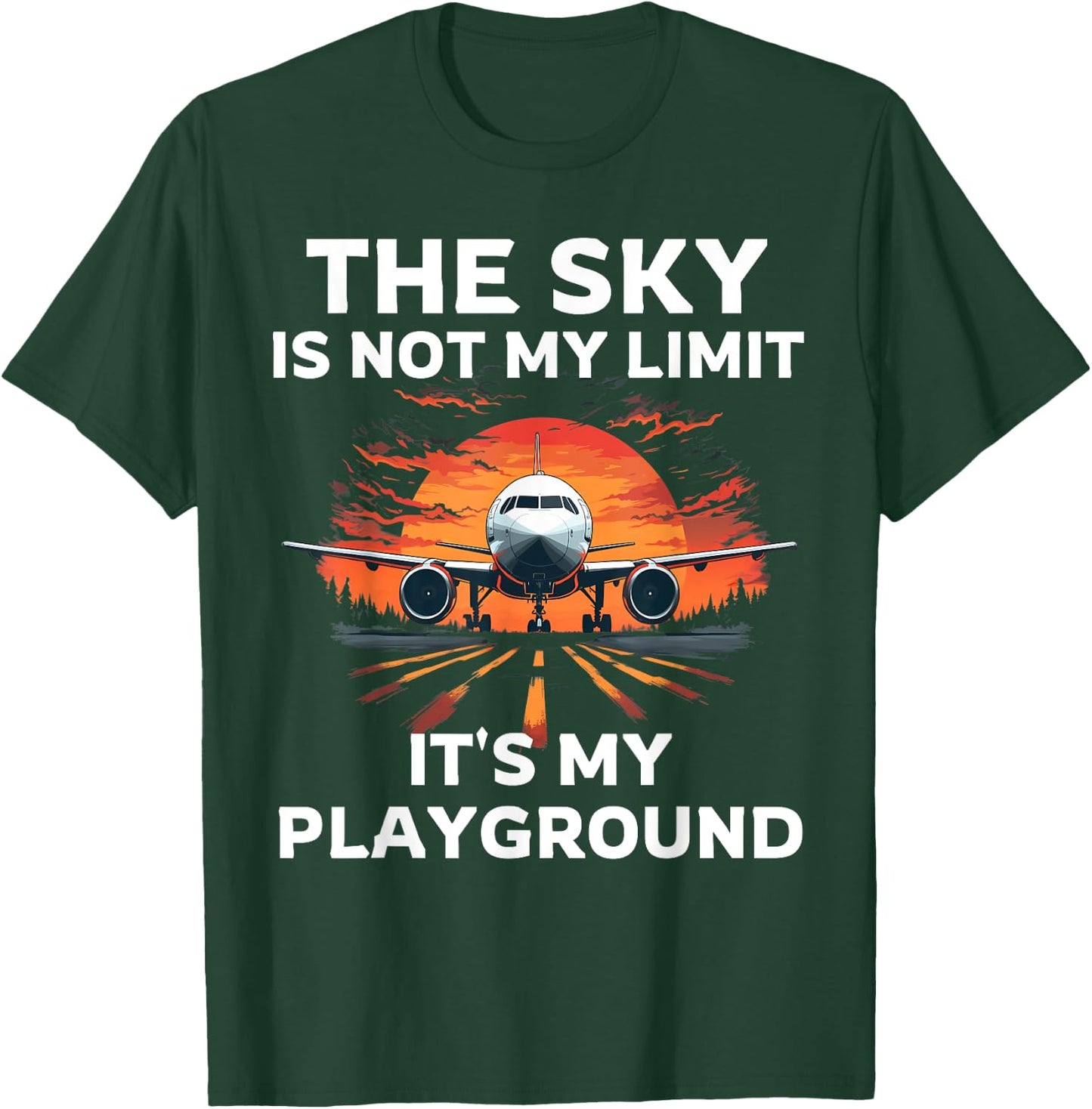 Funny Pilot Design Women Aviation Airplane Pilot T-Shirt - T-Shirt | Forest