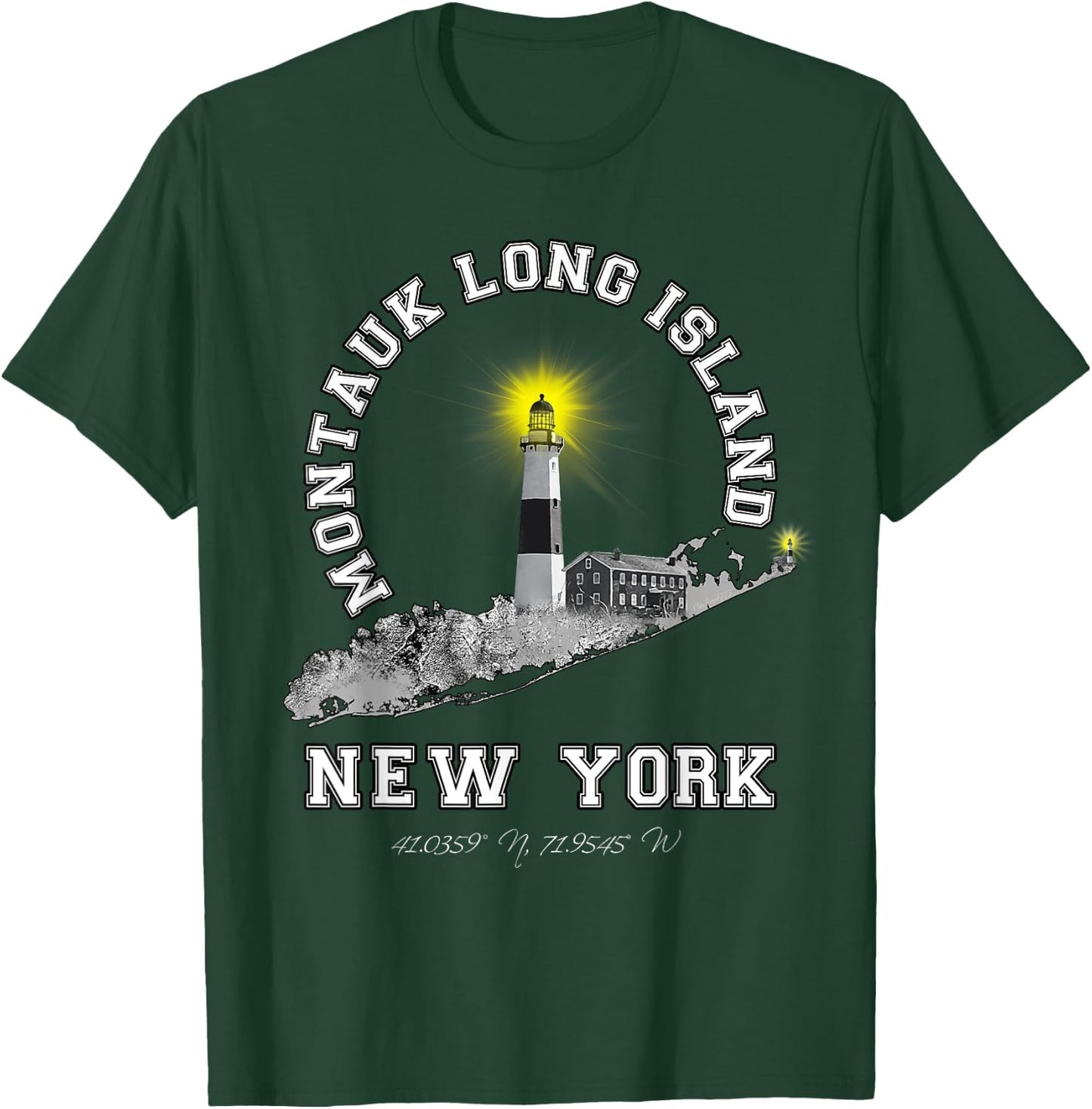 Montauk Long Island NY Shirt T-Shirt - T-Shirt | Forest