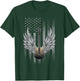 Dibble Dabble Designs Guitar Patriotic Guitar Flag Band Cool Rock and Roll Guitar T-Shirt - T-Shirt | Forest