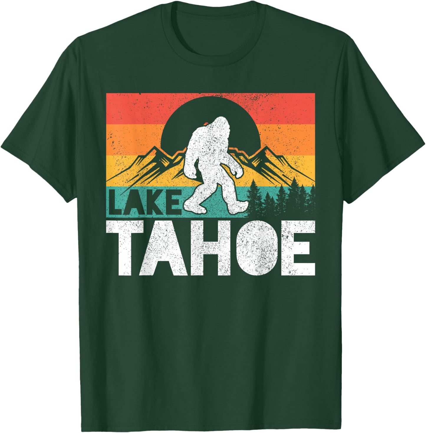 Lake Tahoe California Bigfoot Vintage America California T-Shirt - T-Shirt | Forest