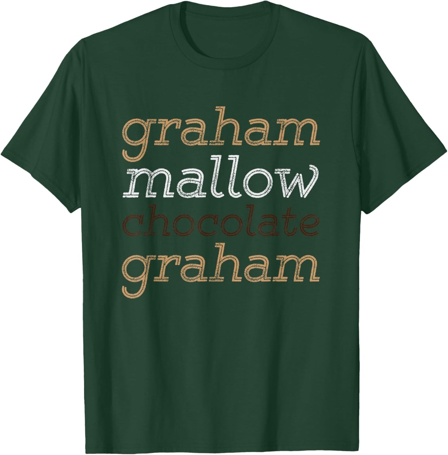 Funny Camping Smores Graham Cracker Marshmallow Chocolate T-Shirt - T-Shirt | Forest