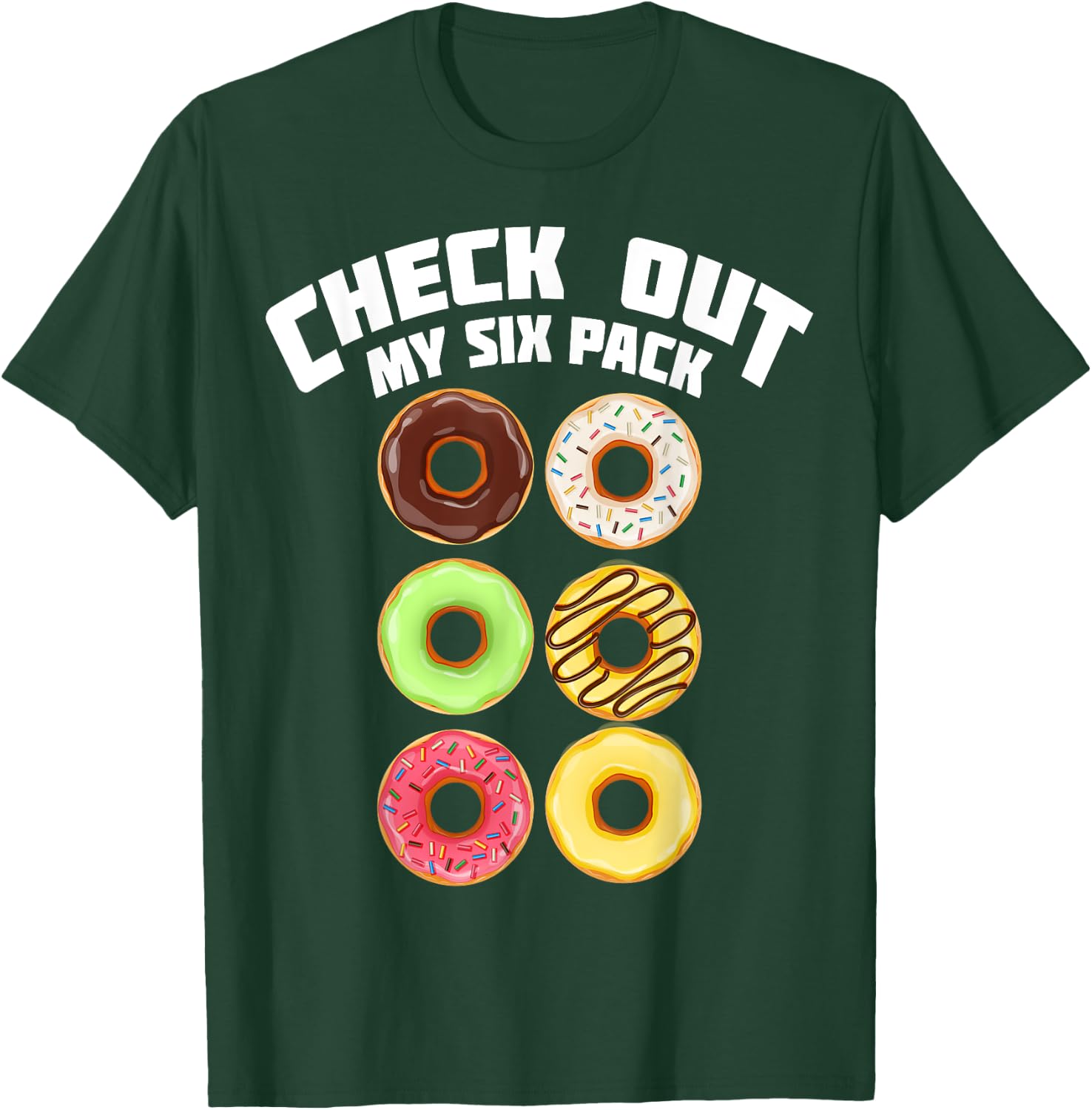 Cute Check Out My Six Pack Doughnut Abs Shirt Boys & Girls T-Shirt - T-Shirt | Forest