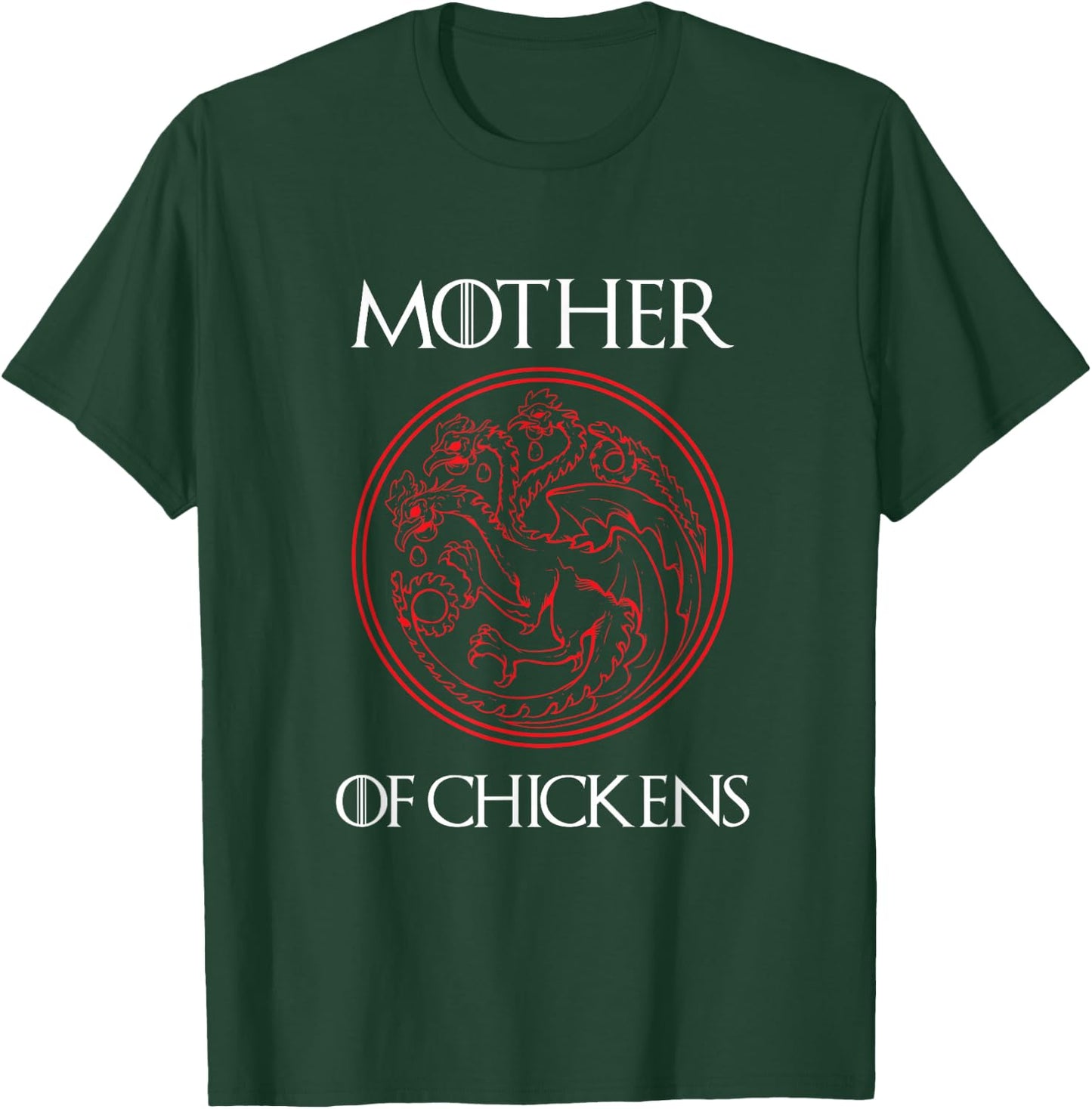 Mother of Chickens Women Gift Mom Funny Chicken Farmer Owner T-Shirt - T-Shirt | Forest
