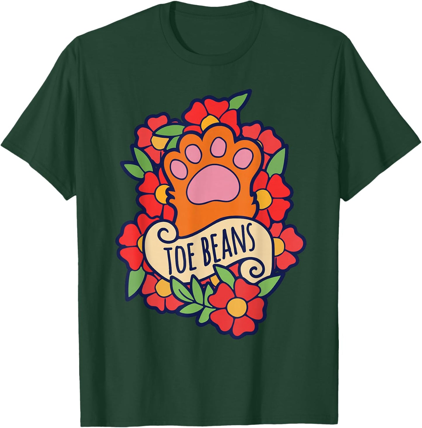 Toe Beans funny cat people gifts cat person T-Shirt - T-Shirt | Forest