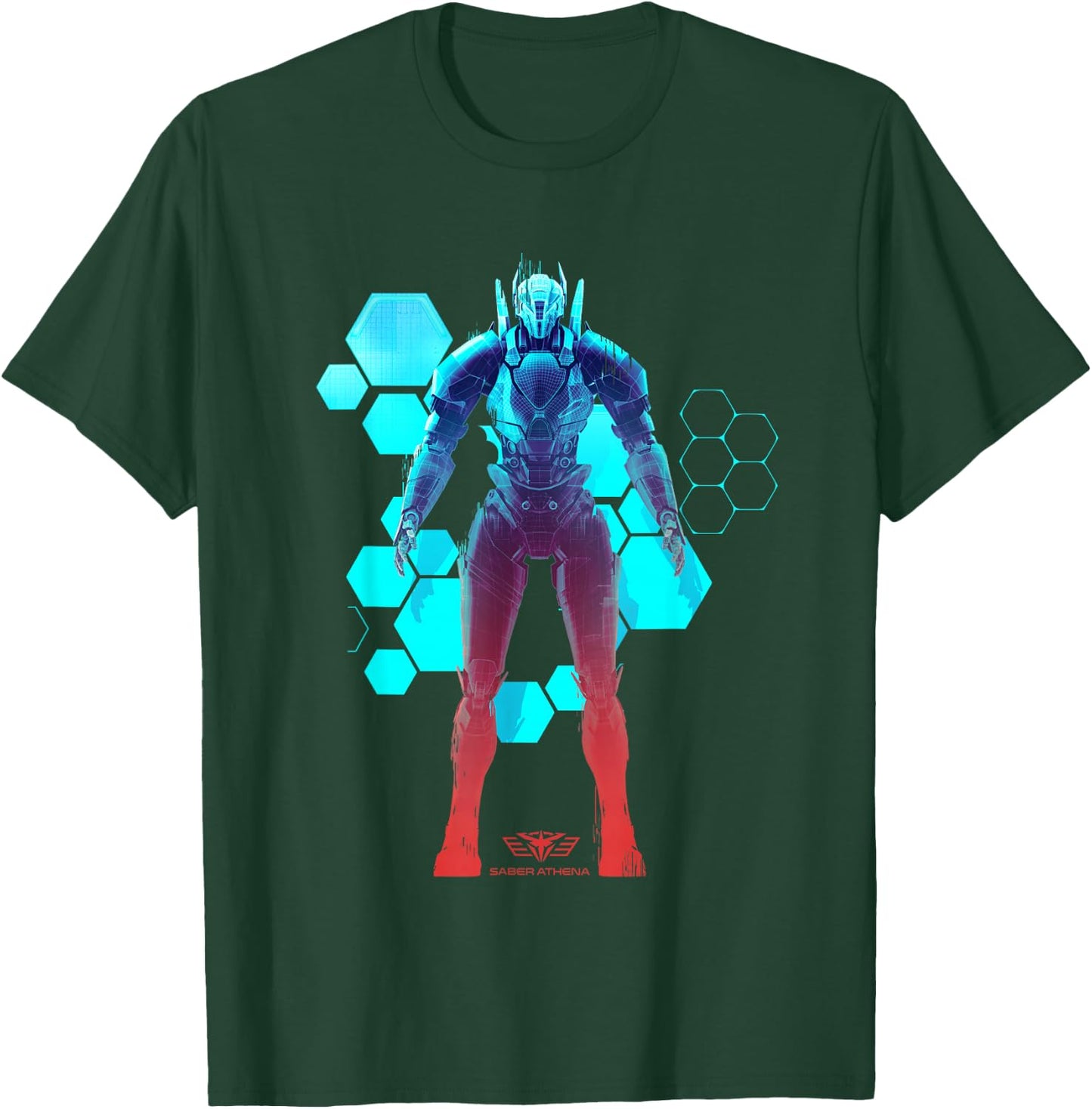 Saber Athena Blueprint T-Shirt - T-Shirt | Forest