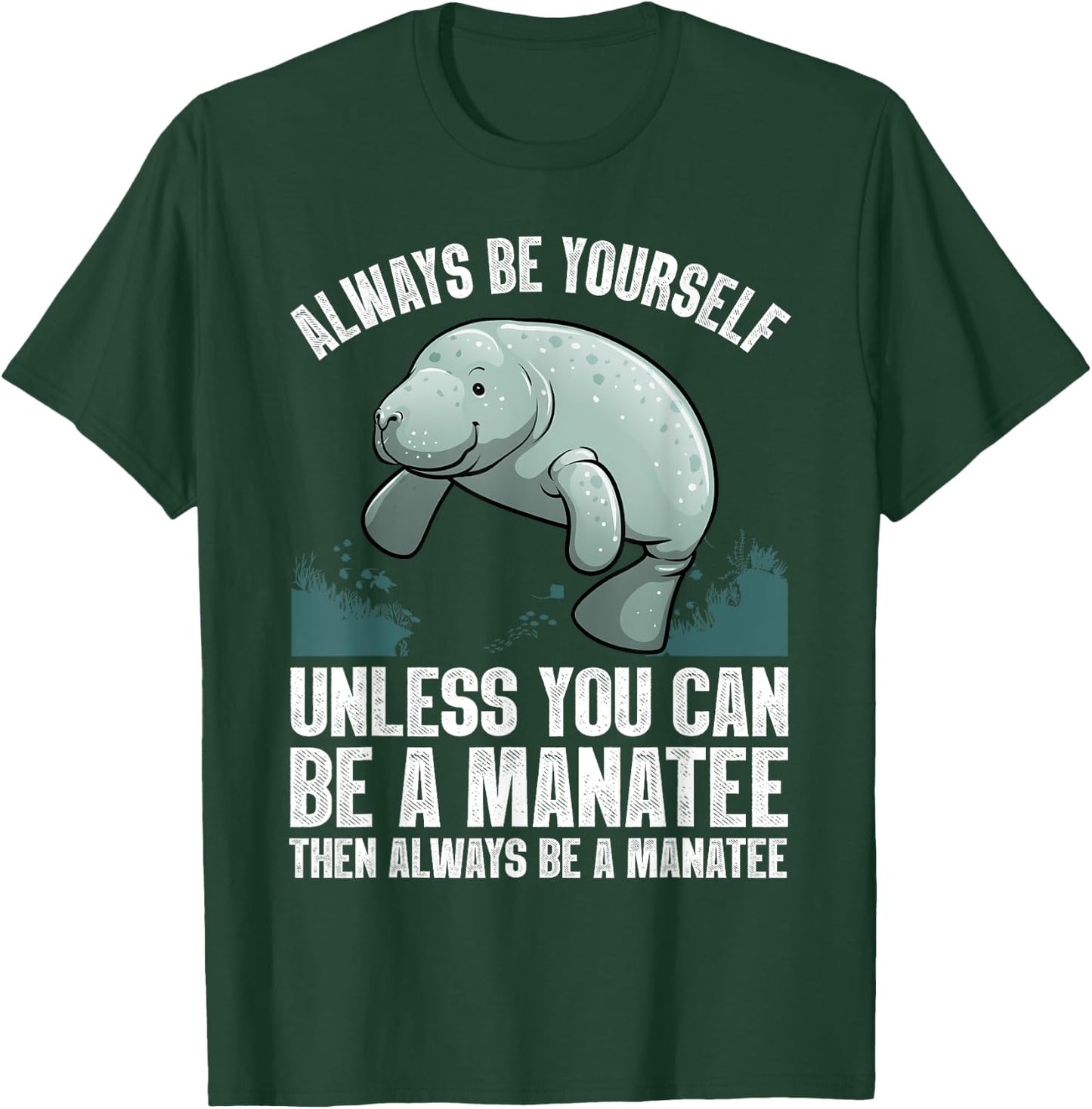 Funny Manatee Design Women Boys Girls Manatee Lover T-Shirt - T-Shirt | Forest