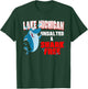 Retro Lake Michigan UnSalted & Shark Free Water T-Shirt - T-Shirt | Forest