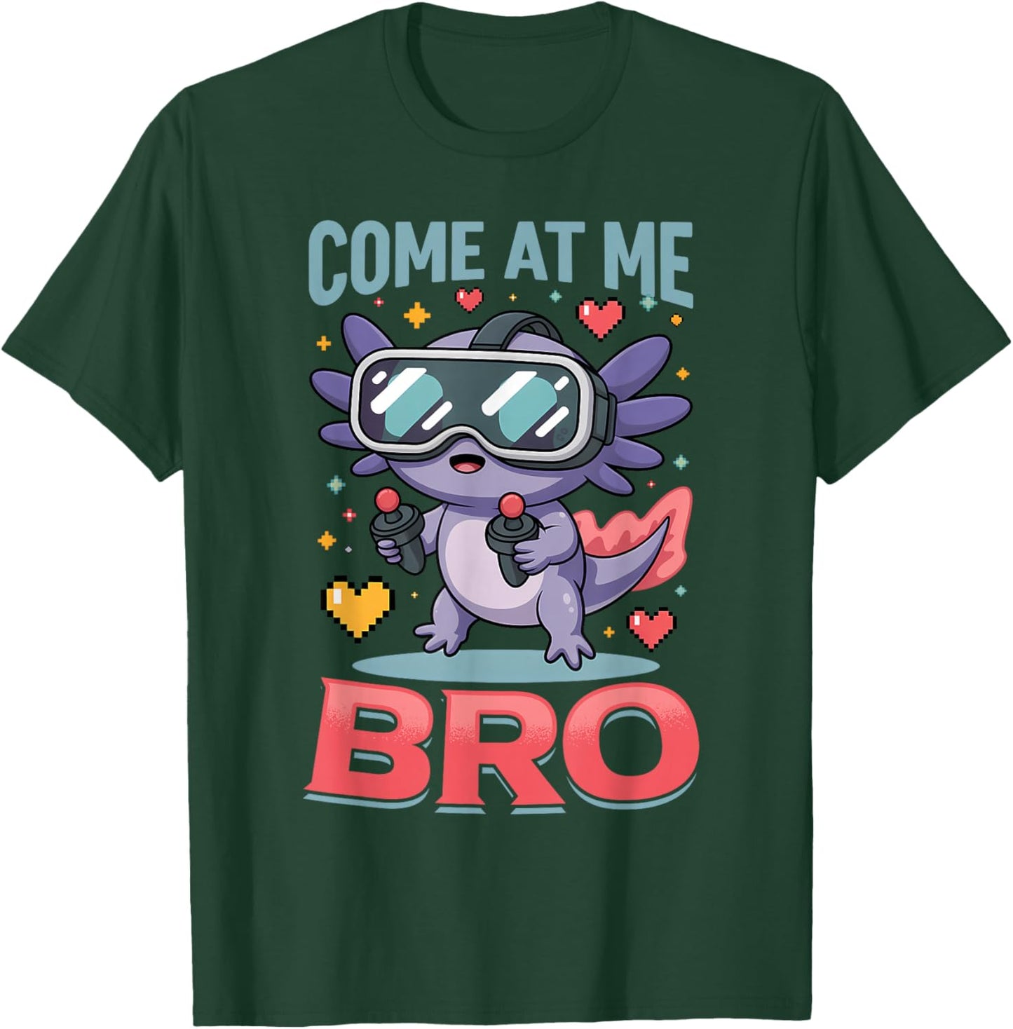 Gaming Axolotl VR Gamer T-Shirt - T-Shirt | Forest