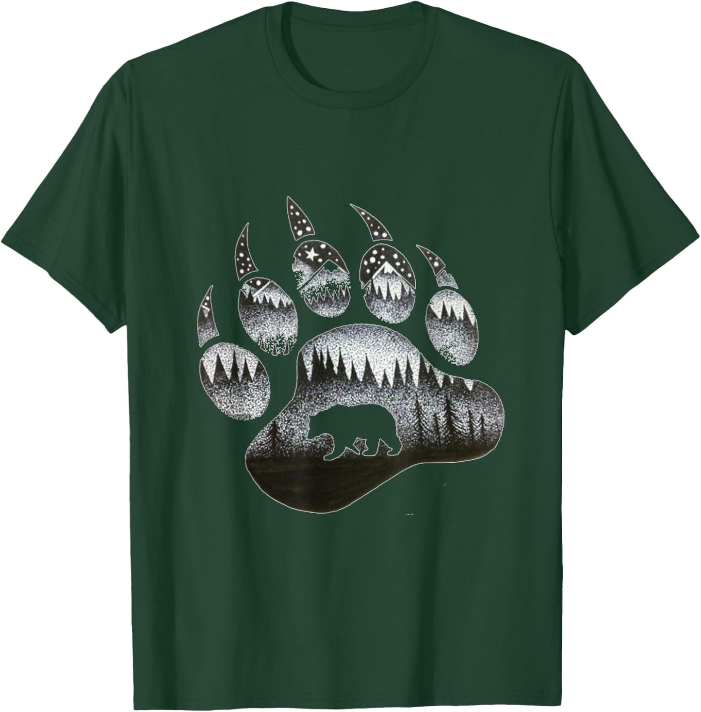 Touching Ghost of the Spirit Bear Paw T Shirt T-Shirt - T-Shirt | Forest
