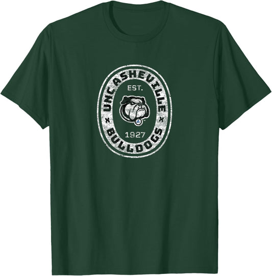 UNC Asheville Bulldogs Retro Crest Seal T-Shirt - T-Shirt | Forest