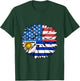 Uruguay Uruguayan Flag USA Sunflower Uruguayan Pride T-Shirt - T-Shirt | Forest
