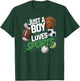 Sports Fanatic Boy Just a Boy Who Loves All the Games T-Shirt - T-Shirt | Forest