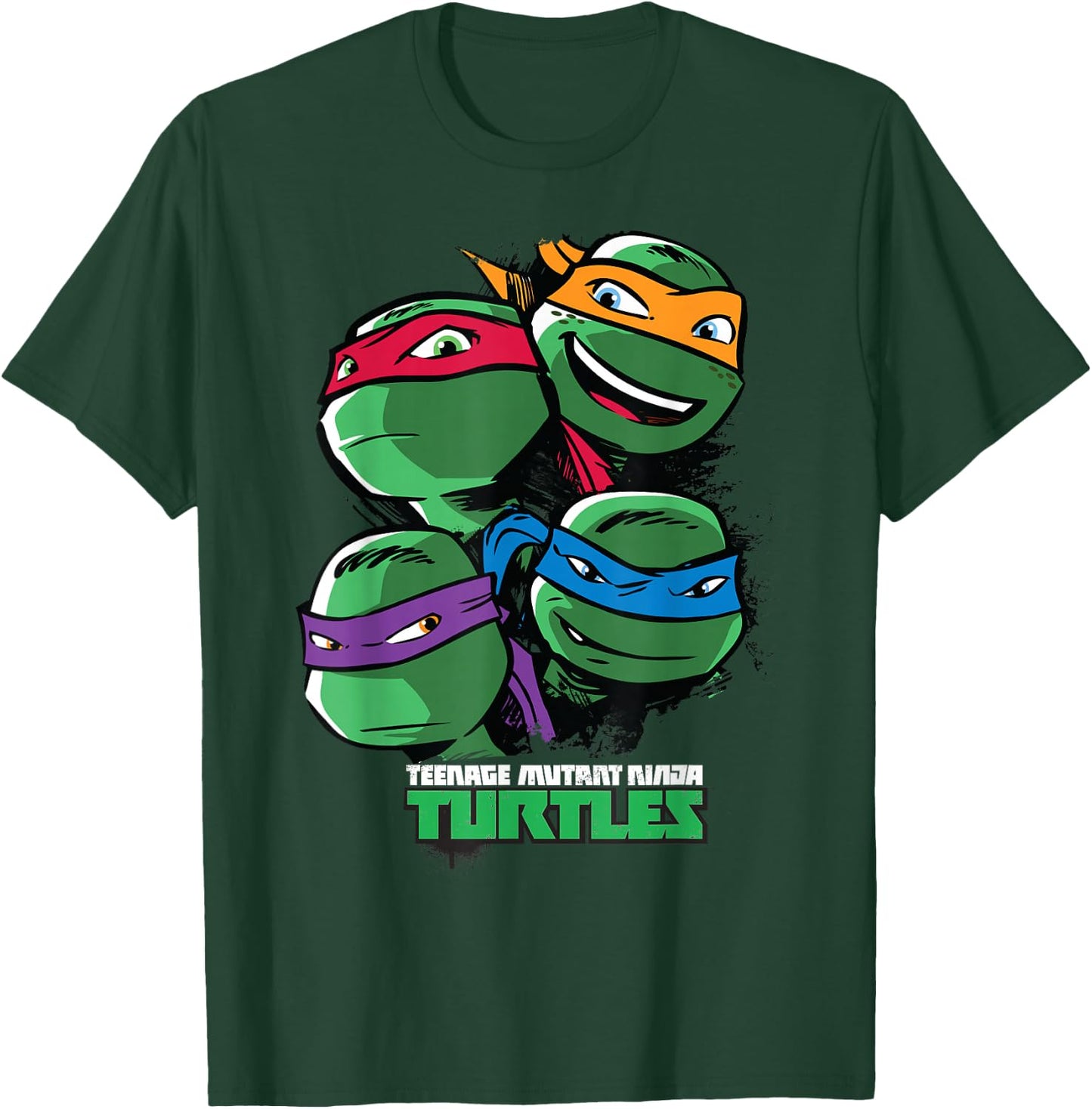 Teenage Mutant Ninja Turtles Large Character Faces T-Shirt - T-Shirt | Forest