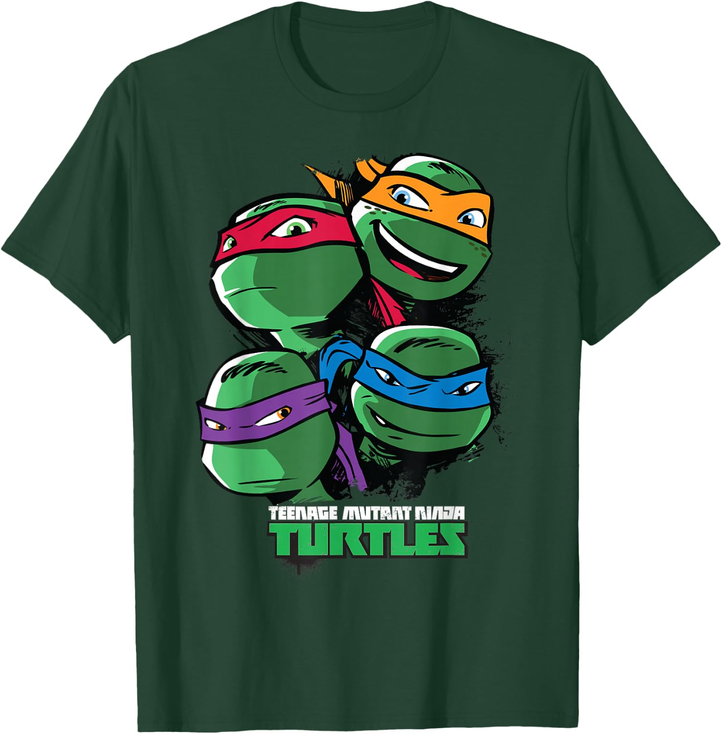 Teenage Mutant Ninja Turtles Large Character Faces T-Shirt - T-Shirt | Forest