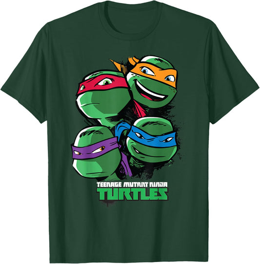 Teenage Mutant Ninja Turtles Large Character Faces T-Shirt - T-Shirt | Forest