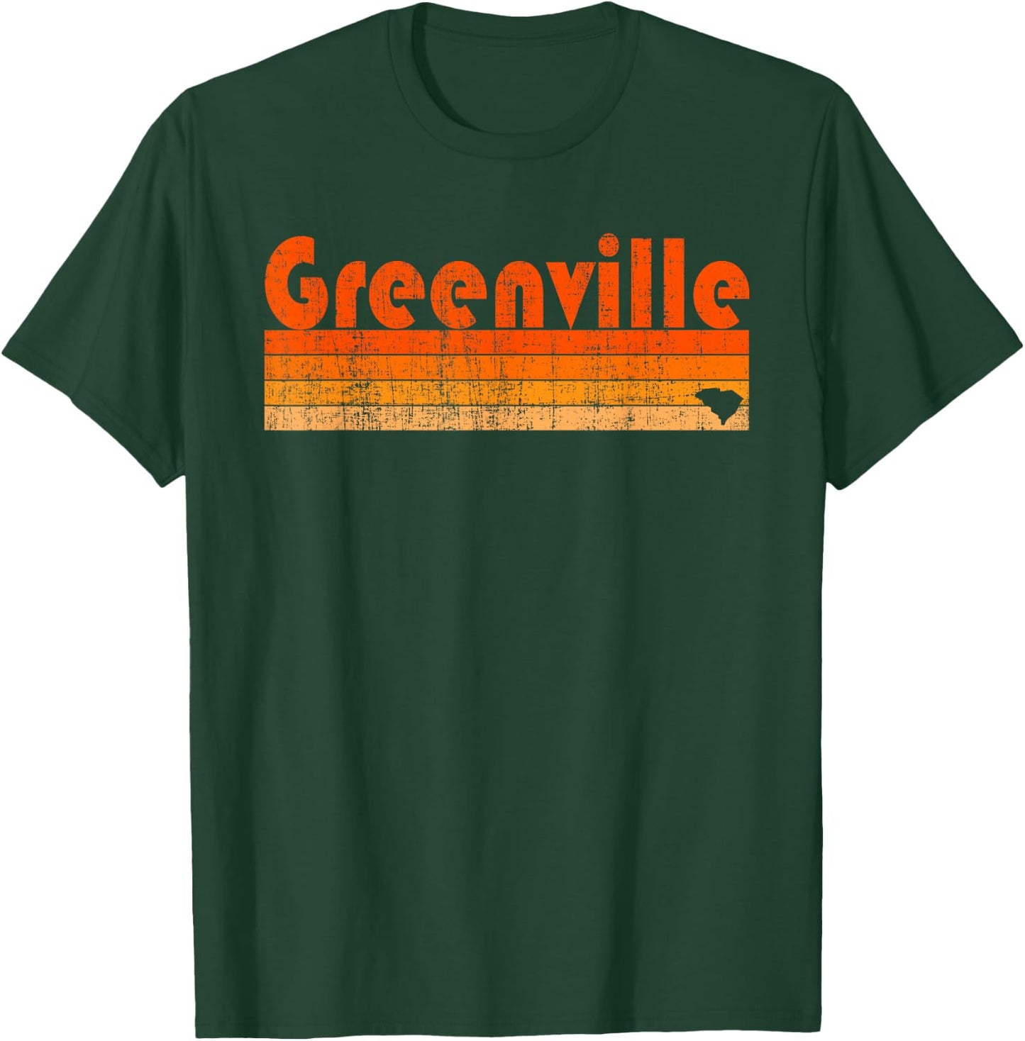 Retro 80s Style Greenville SC T-Shirt - T-Shirt | Forest