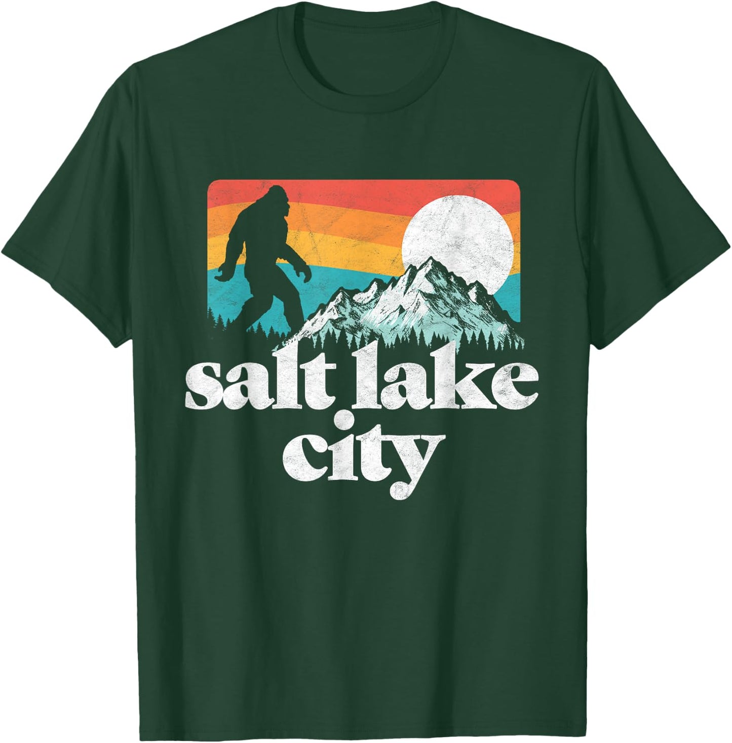 Salt Lake City Utah Bigfoot Mountains T-Shirt - T-Shirt | Forest