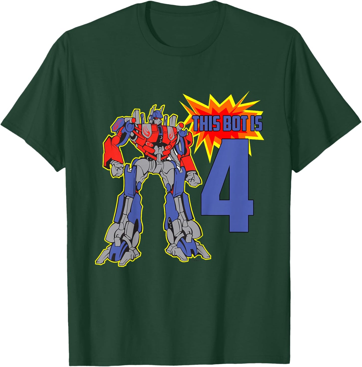 Robot Kid, Cute 4th Birthday Robots for Boys, Girls T-Shirt - T-Shirt | Forest