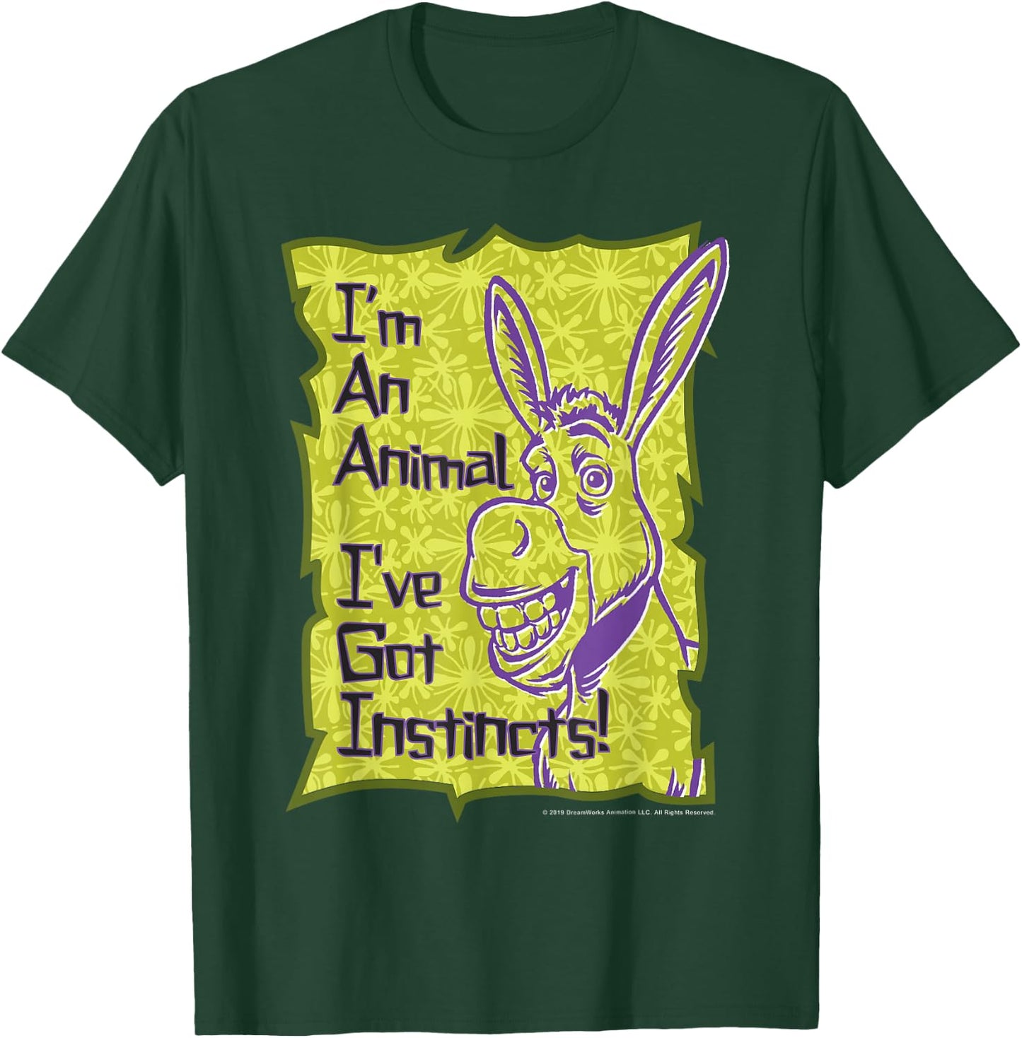 Shrek Donkey I'm An Animal I've Got Instincts T-Shirt - T-Shirt | Forest
