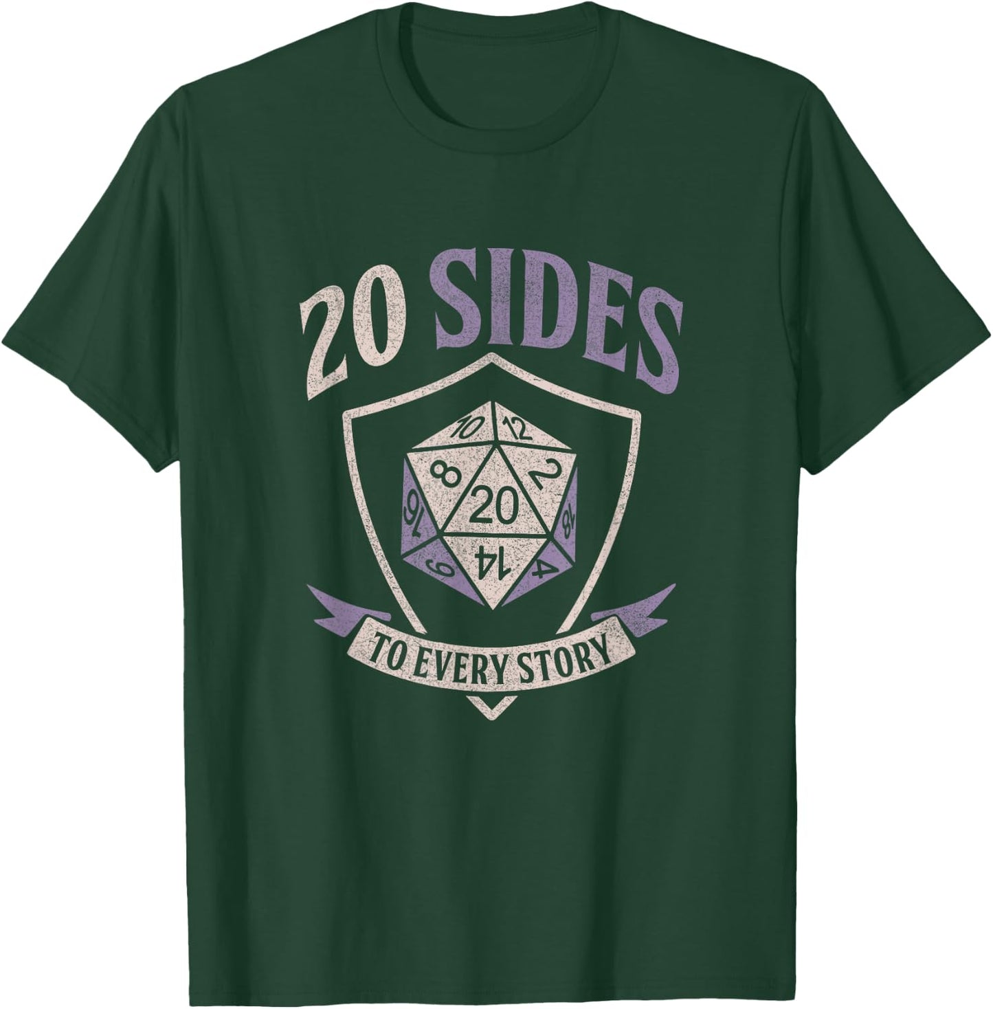 Tabletop Game RPG D 20 Dice Shirt T-Shirt - T-Shirt | Forest