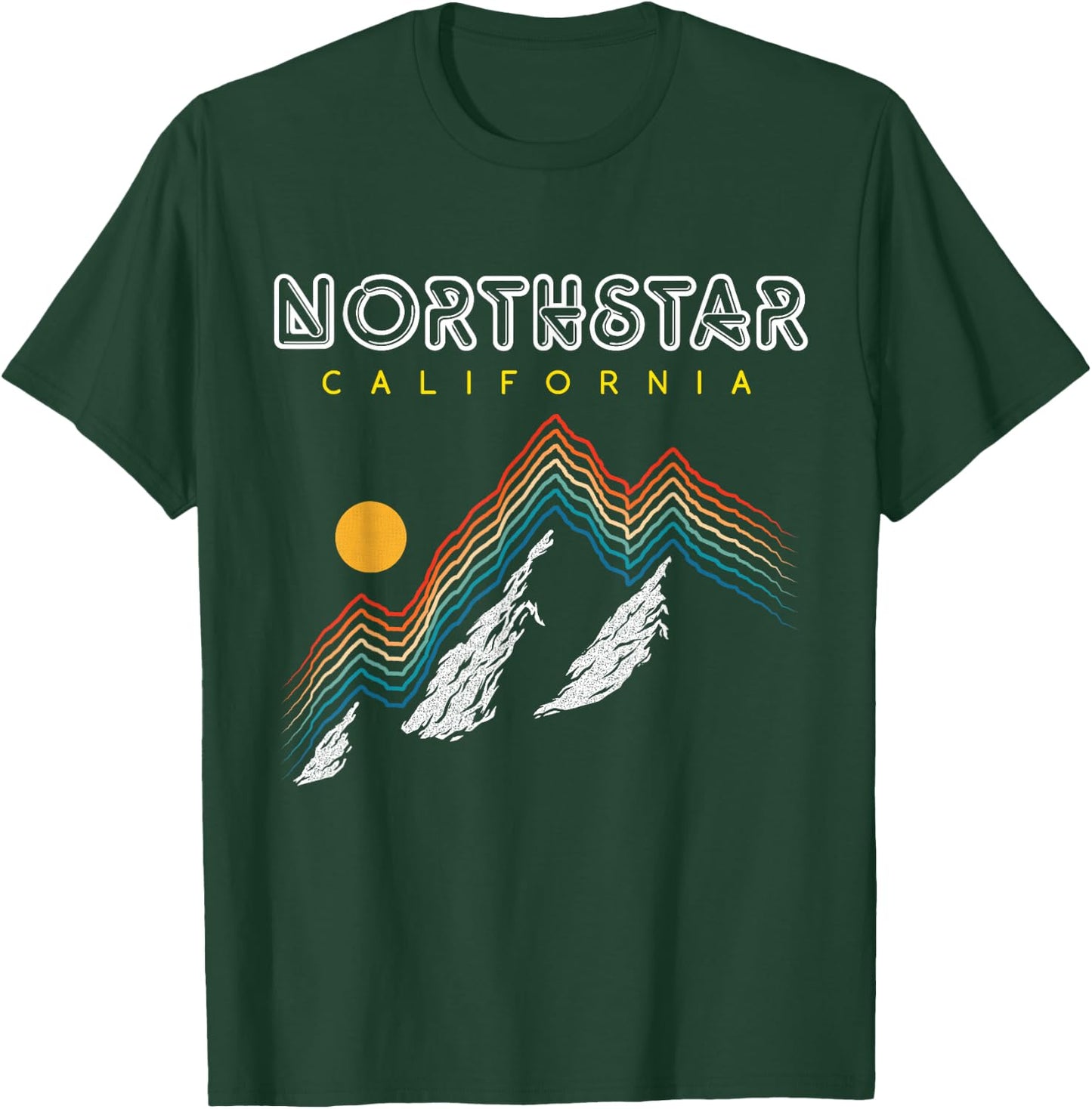 Northstar California - USA Ski Resort 1980s Retro Shirt T-Shirt - T-Shirt | Forest