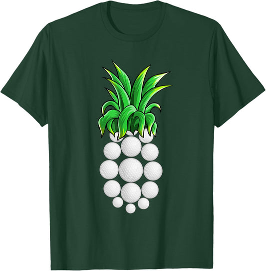 Pineapple Golf T Shirt Hawaiian Aloha Beach Gift Hawaii T-Shirt - T-Shirt | Forest