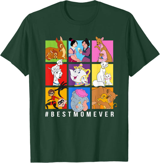 Disney Characters #BestMomEver Mother's Day Small T-Shirt - T-Shirt | Forest