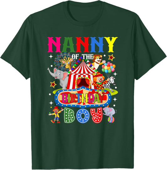 Nanny of The Birthday Boy Circus Carnival Theme Party T-Shirt - T-Shirt | Forest