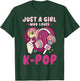 K-Pop & Anime Lovers -Kids Black K-Pop Theme Girls T-Shirt - T-Shirt | Forest