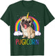 Pugicorn Pug Unicorn T Shirt Girls Kids Space Galaxy Rainbow T-Shirt - T-Shirt | Forest