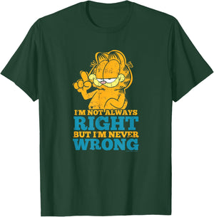 Garfield Never Wrong T-Shirt - T-Shirt | Forest
