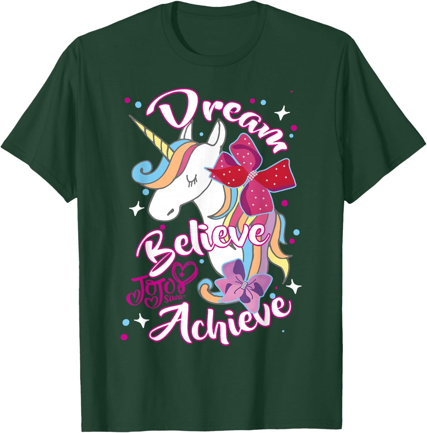 JoJo Siwa Dream Believe Achieve Unicorn T-Shirt - T-Shirt | Forest