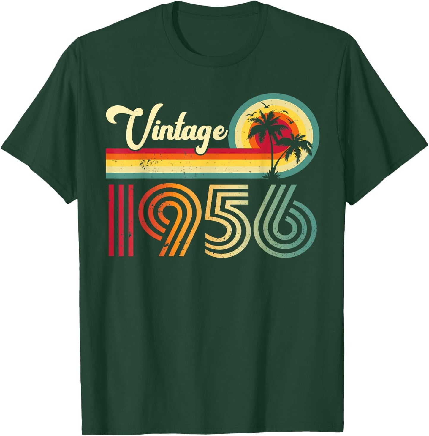 Vintage 1956 Classic 70 Year Old 70th Birthday Men Women T-Shirt - T-Shirt | Forest
