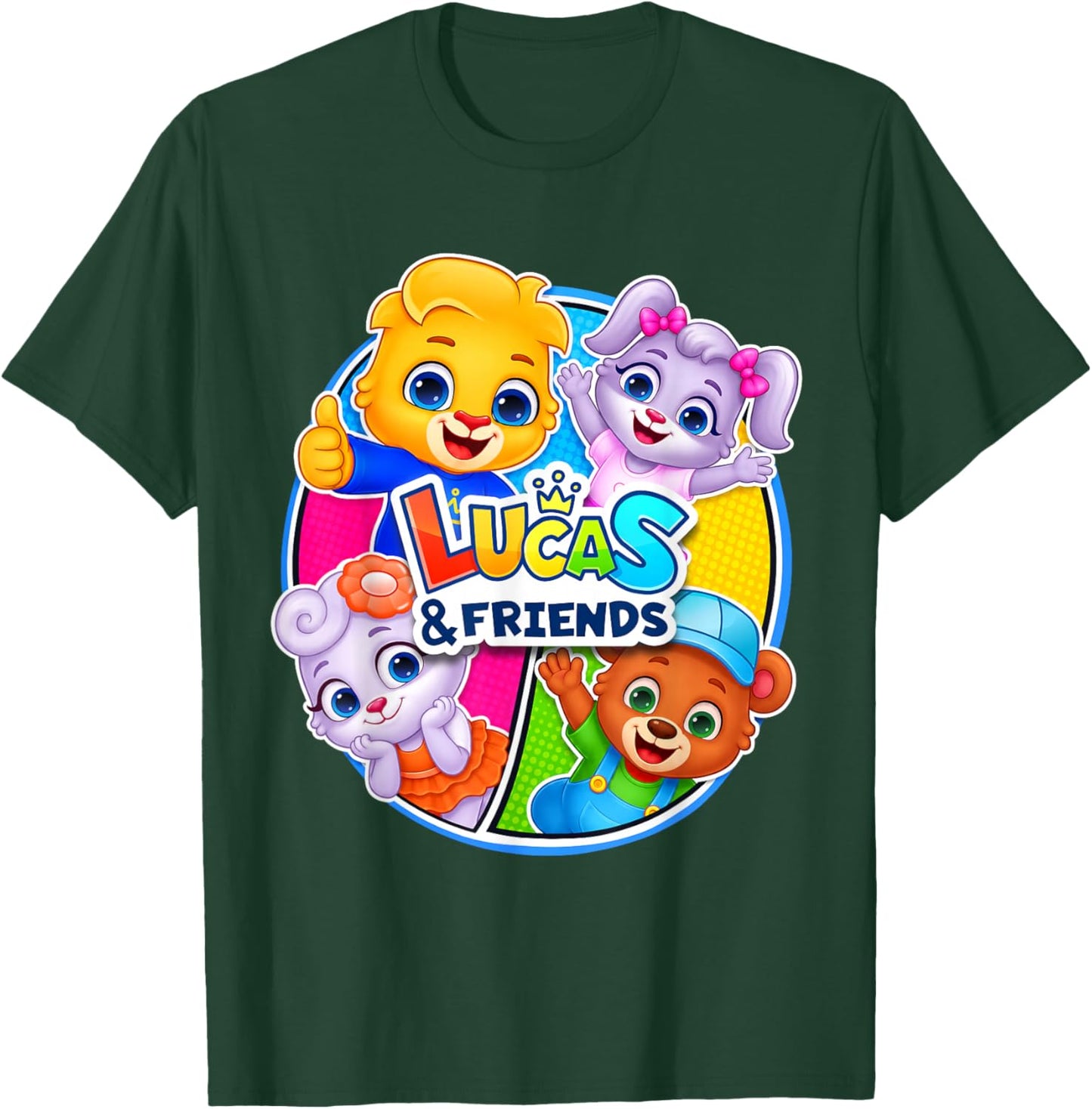 Official Lucas, Ruby, Lilly, Brody Kids Popular Characters T-Shirt - T-Shirt | Forest